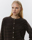 CISSESW STRIBET CARDIGAN - Dark Brown Black striped