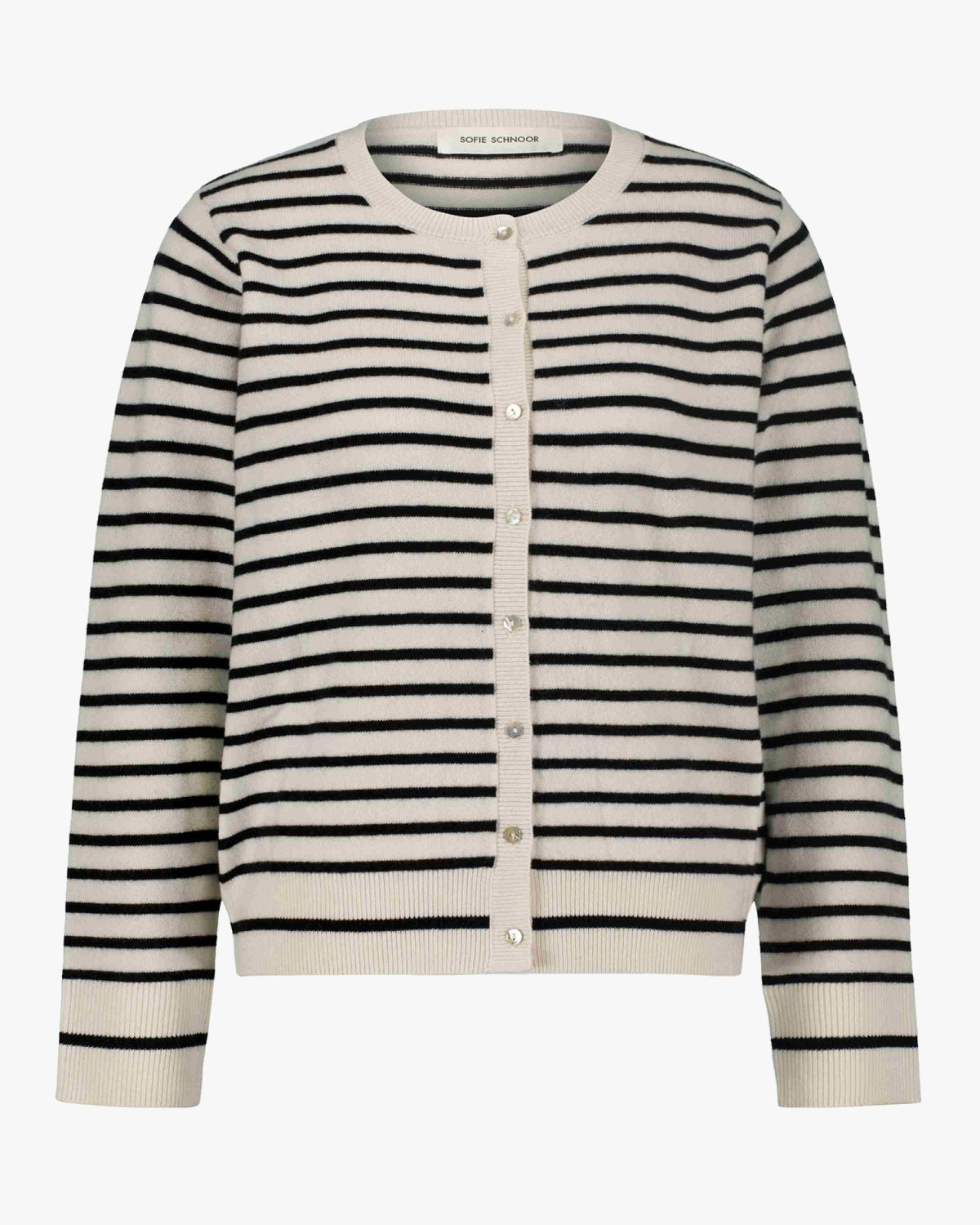 Sofie Schnoor WOMEN CISSESW STRIBET CARDIGAN Cardigan 9096 Black Off white