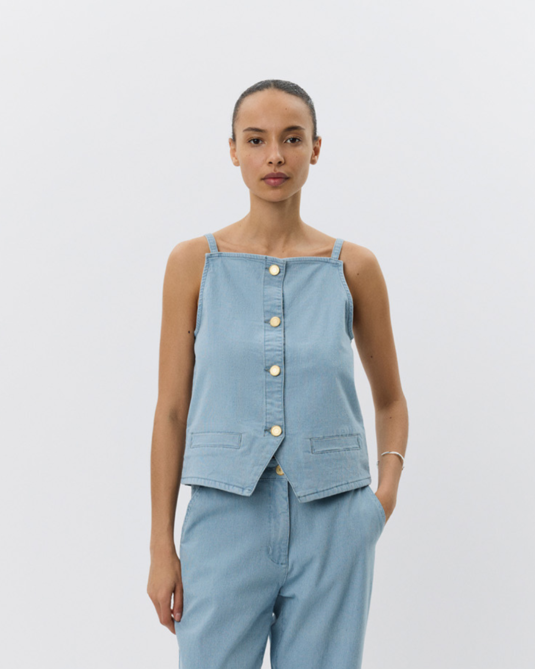 Sofie Schnoor WOMEN DEMISW VEST Vest 5094 Light Blue striped