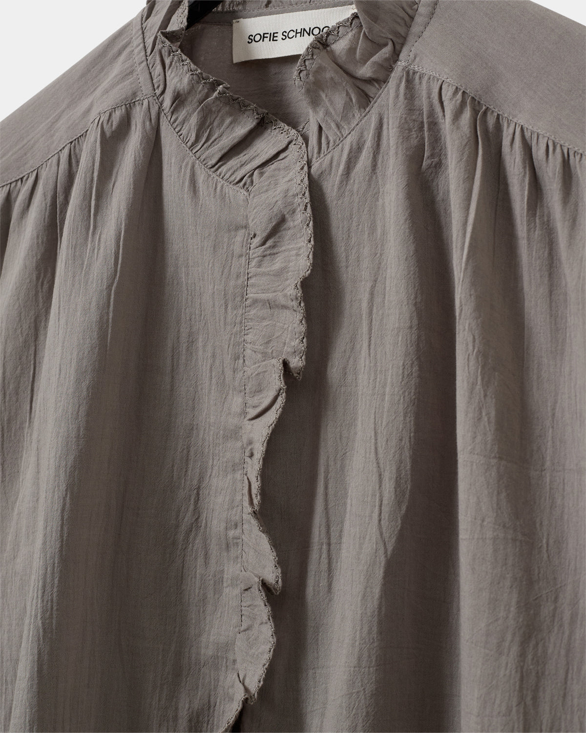 Sofie Schnoor WOMEN EDNASW SKJORTE MED FLÆSE Skjorte 8052 Stone Grey