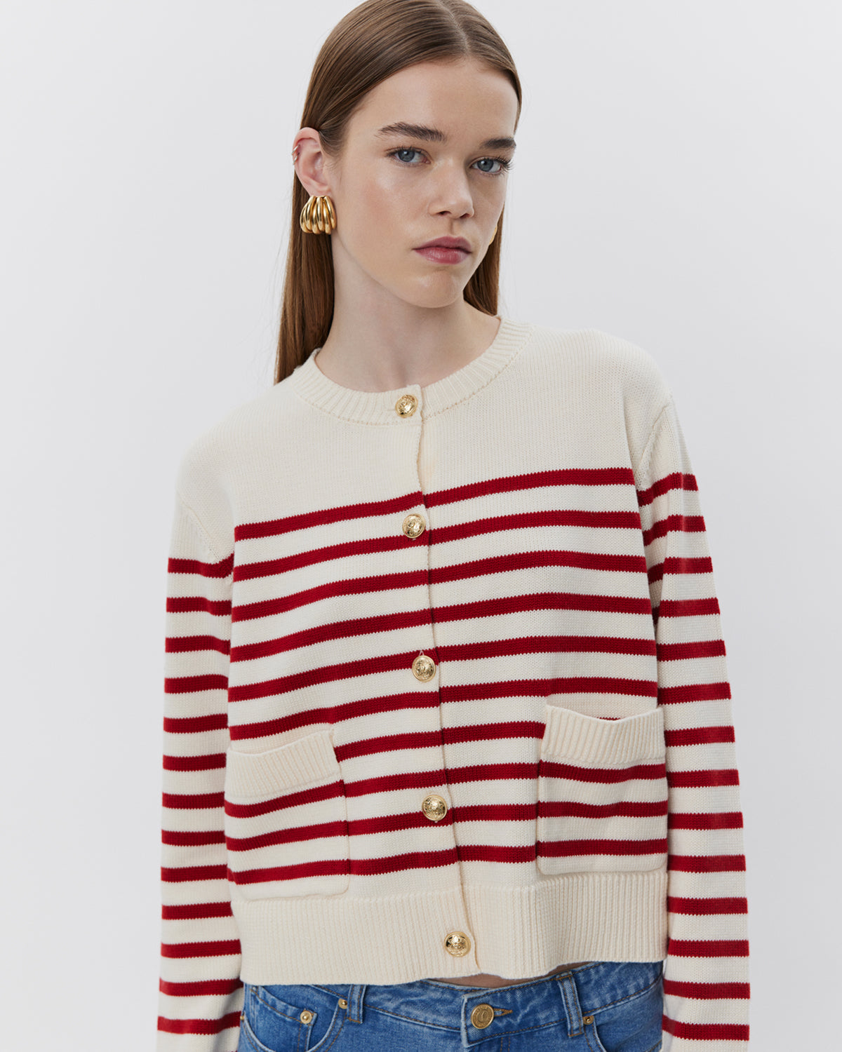 Sofie Schnoor WOMEN ELICASW CARDIGAN Cardigan 4139 Red Striped