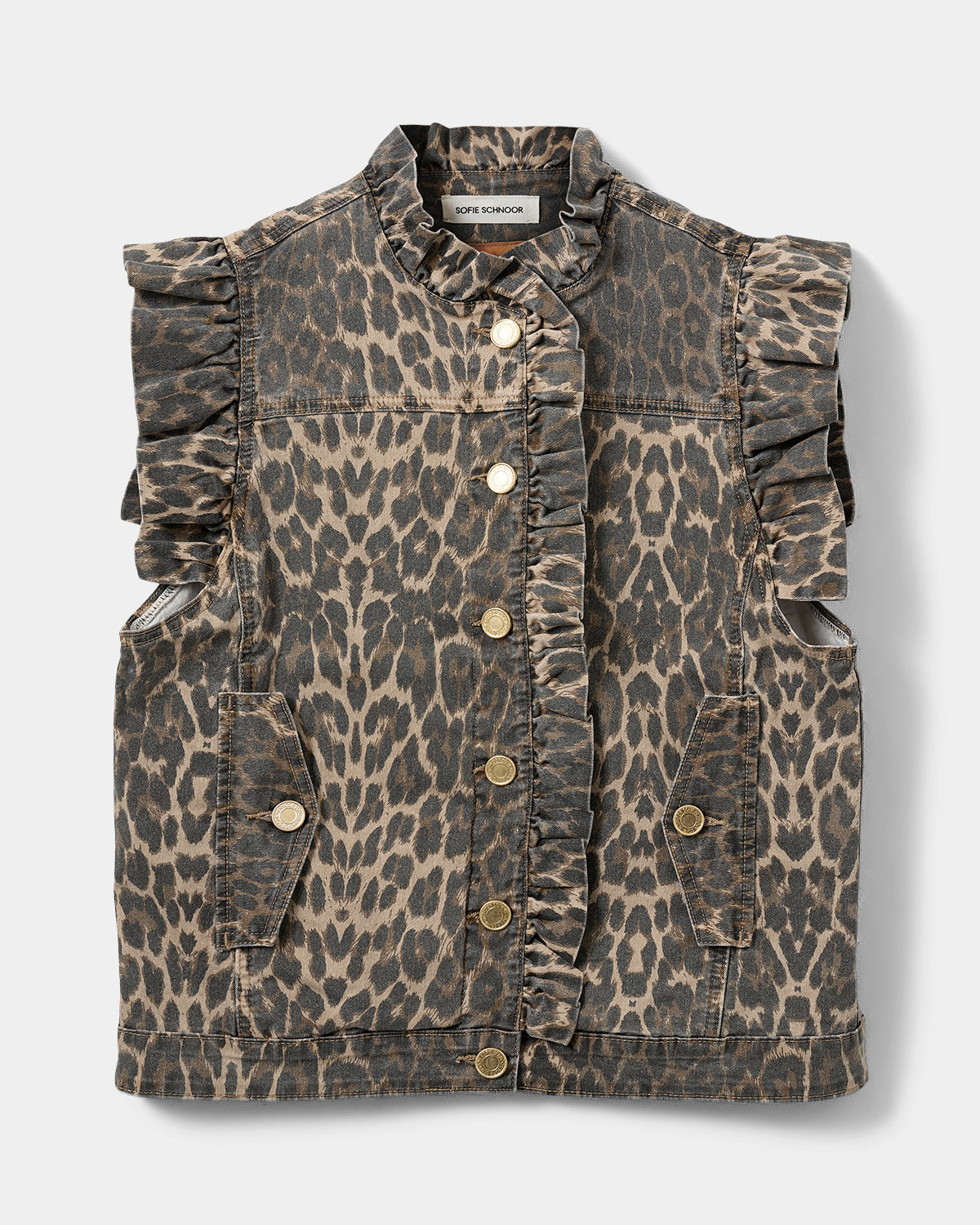 Sofie Schnoor WOMEN FARAHSW LEO VEST Vest 9086 Light brown leopard