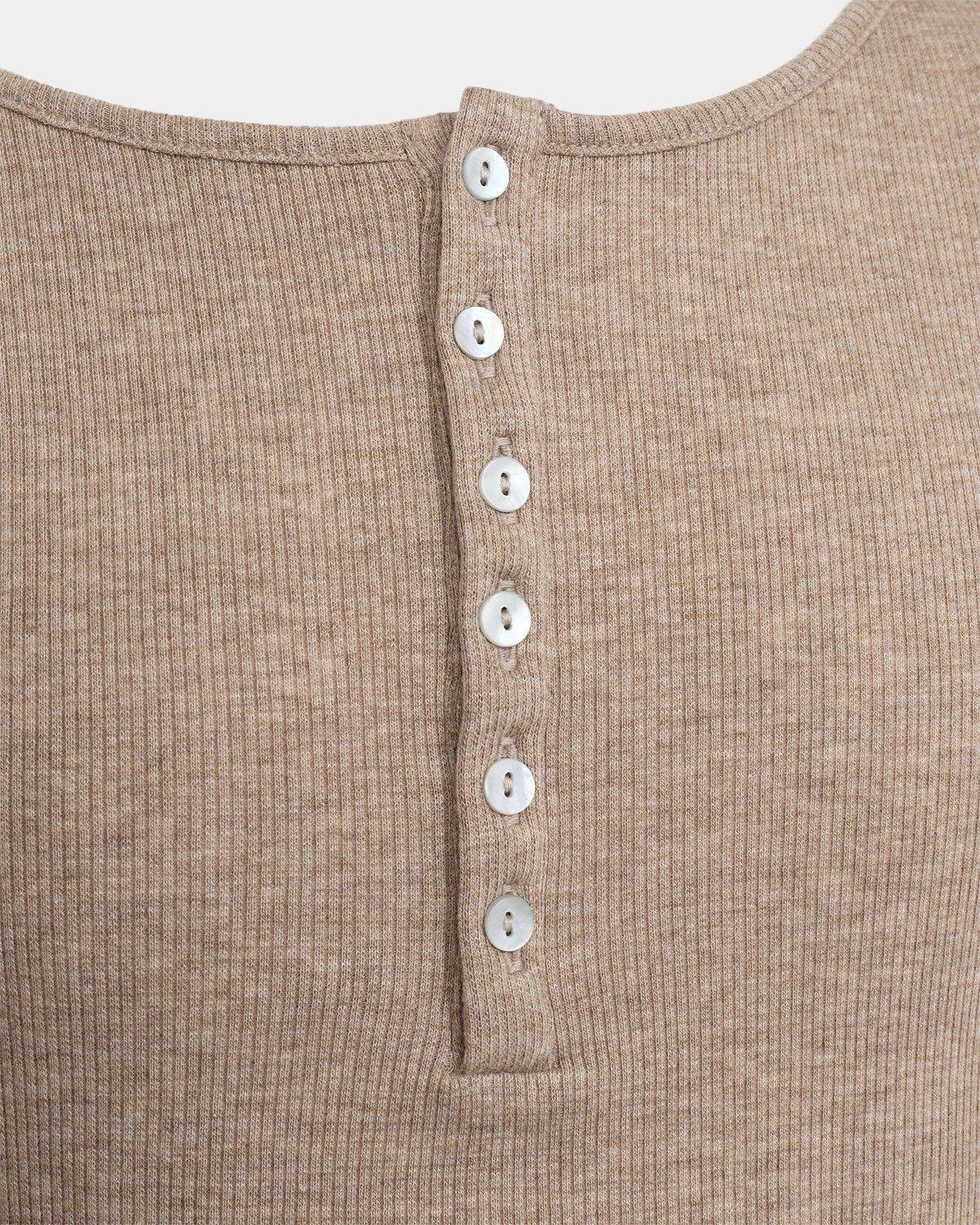 G241282-T-shirt langærmet-Brown melange
