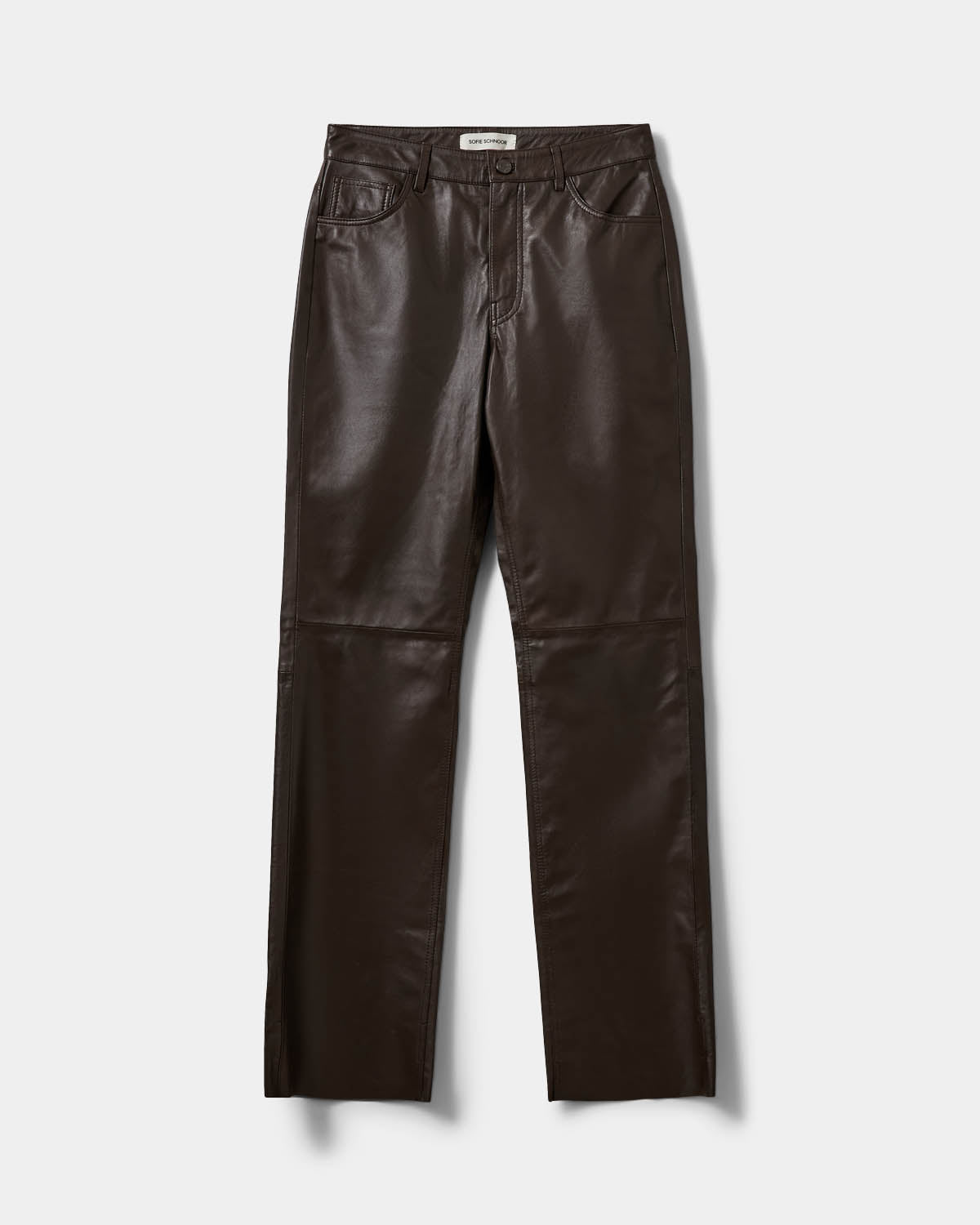 Sofie Schnoor WOMEN GATTISW LEATHER PANTS Buks 7025 Dark brown