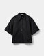 HARVEYSW OVERSIZE KORTÆRMET SKJORTE - Black