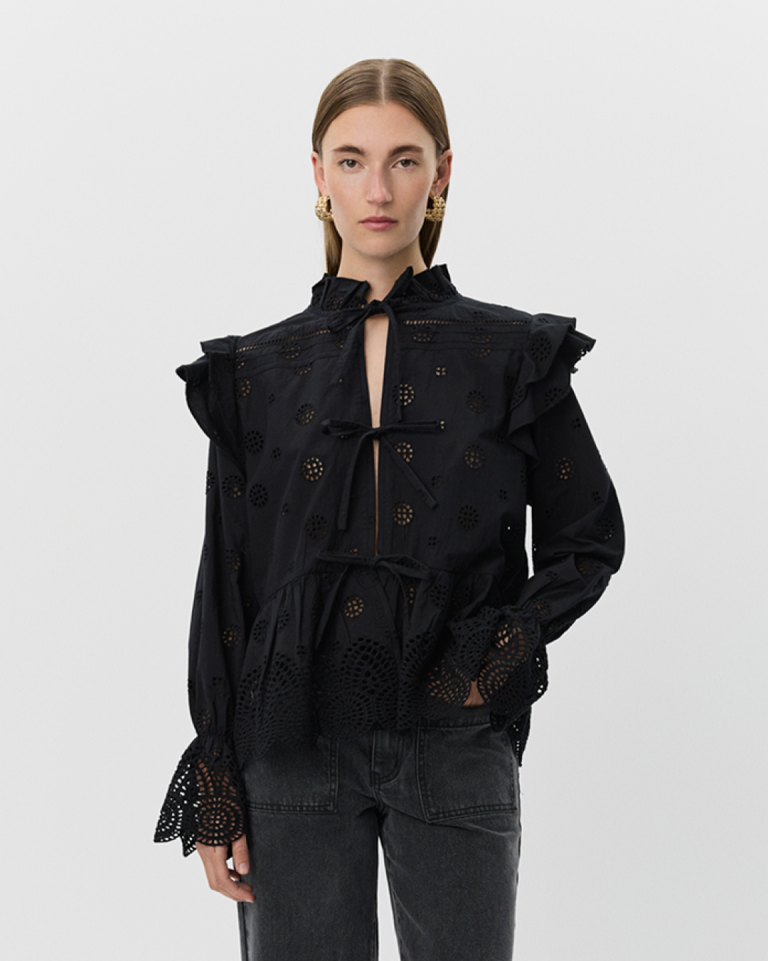 Sofie Schnoor WOMEN HAZELLESW BLUSE Bluse 1000 Black