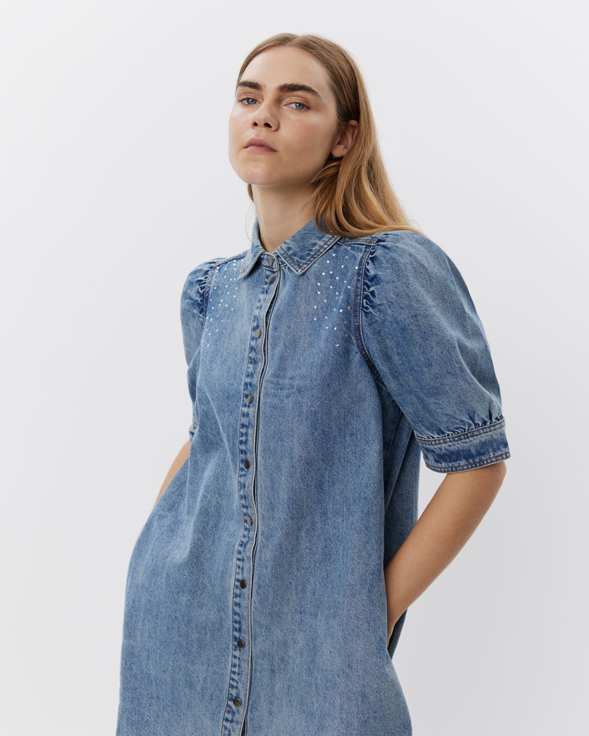 Sofie Schnoor WOMEN IDRISSW KJOLE Kjole 5086 Light denim blue