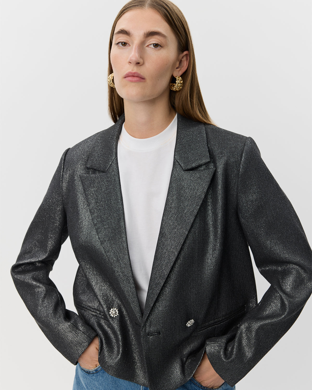 Sofie Schnoor WOMEN IMOGENSW BLAZER Blazer 1003 Black glitter
