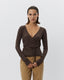 JOODYSW BLUSE - Brown Fudge