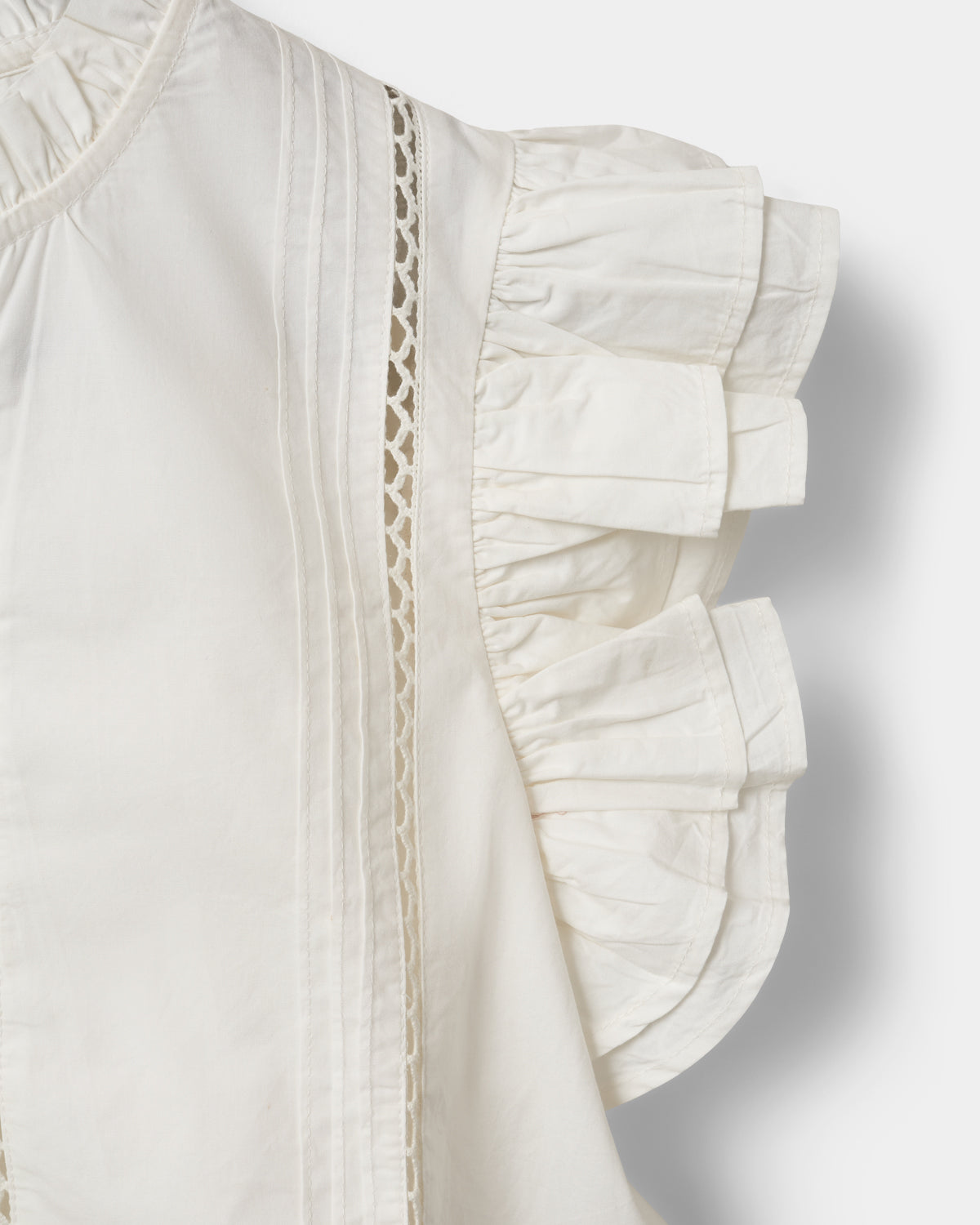 Sofie Schnoor WOMEN JULIENSW FRILL BOMULDSTOP Top 0141 White Alyssum