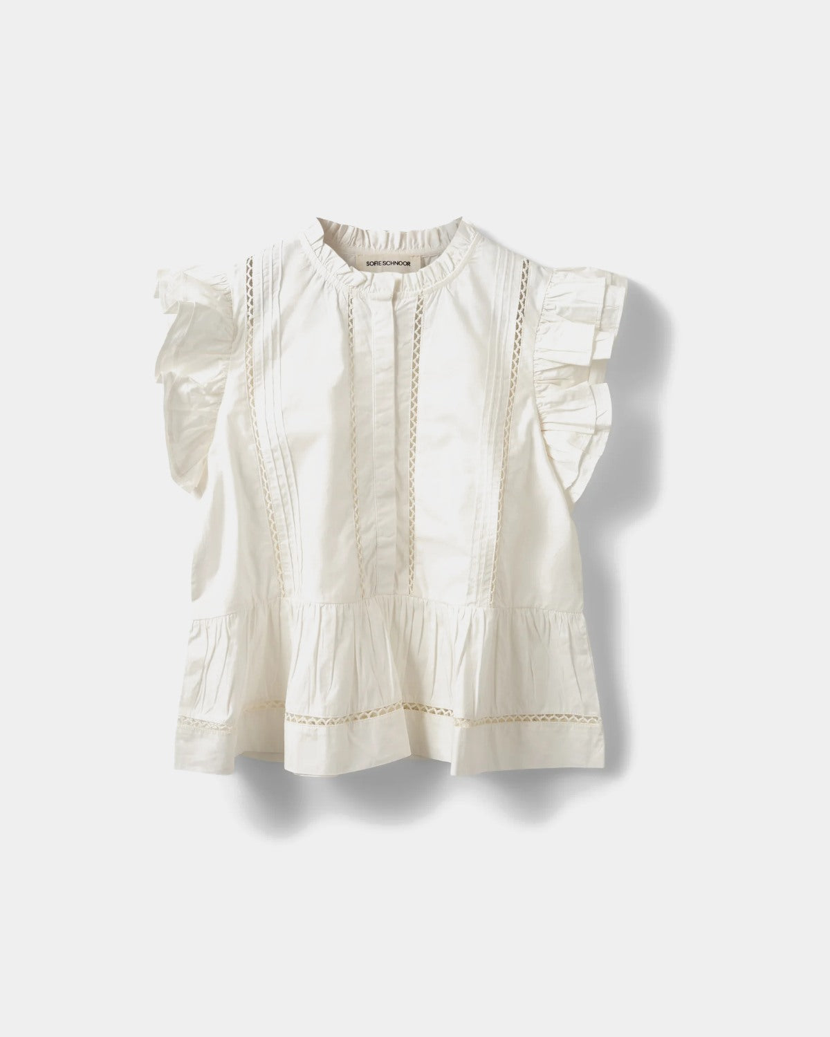Sofie Schnoor WOMEN JULIENSW FRILL BOMULDSTOP Top 0141 White Alyssum