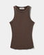 JULLIESW STRIBE TOP - Light Brown Black striped