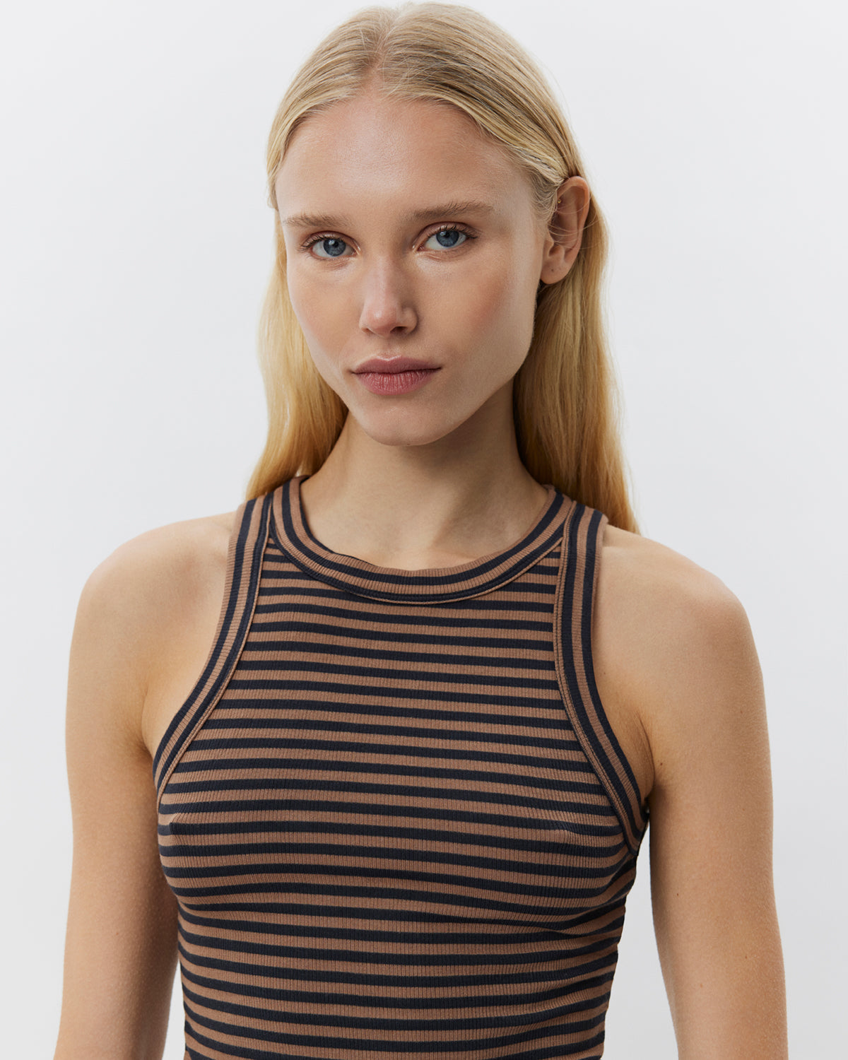 Sofie Schnoor WOMEN JULLIESW STRIBE TOP Top 7140 Light Brown Black striped