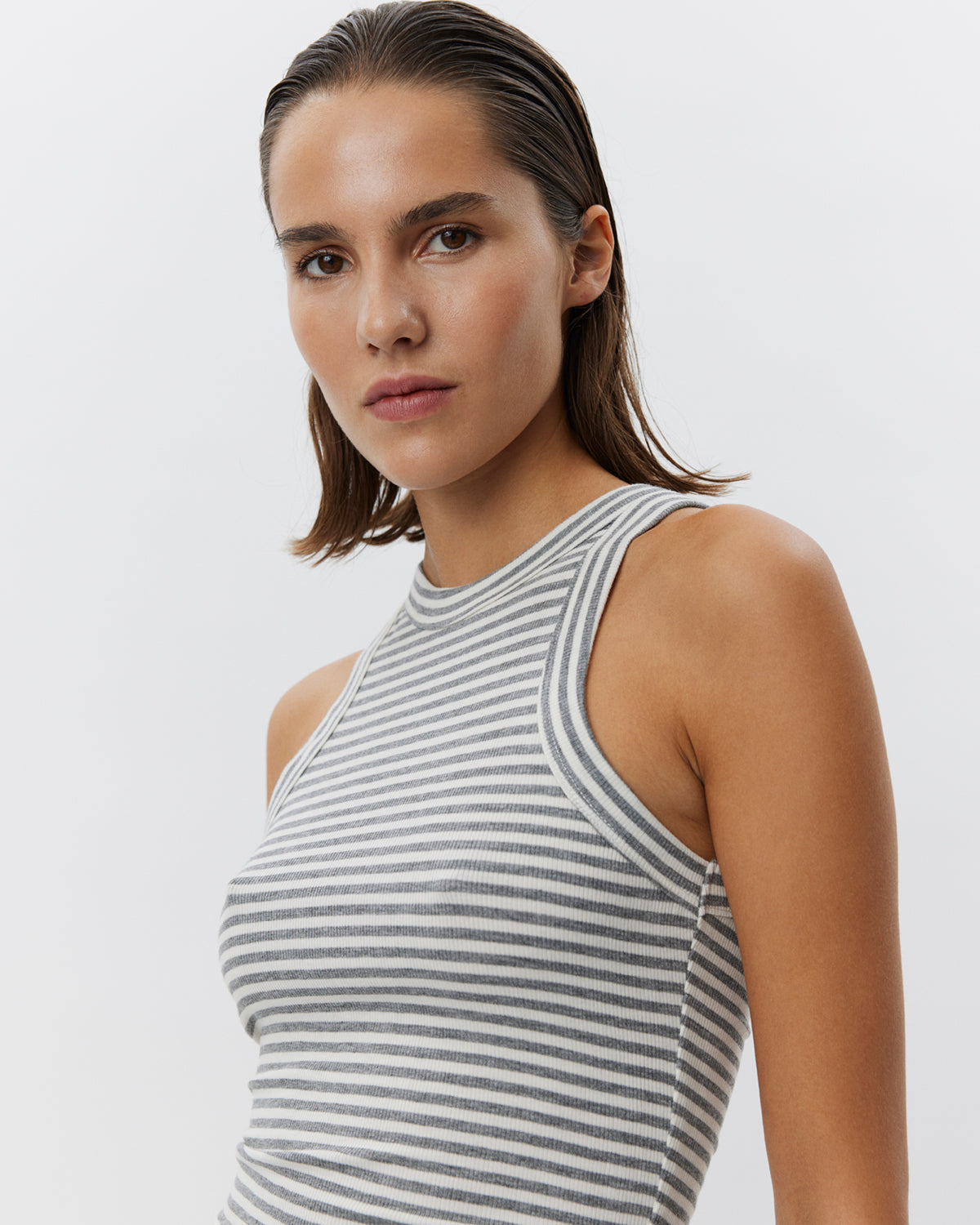 Sofie Schnoor WOMEN JULLIESW STRIBE TOP Top 8048 Grey Striped