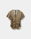 LEELASW PRINTET BLUSE - Bronze Mix Paisley