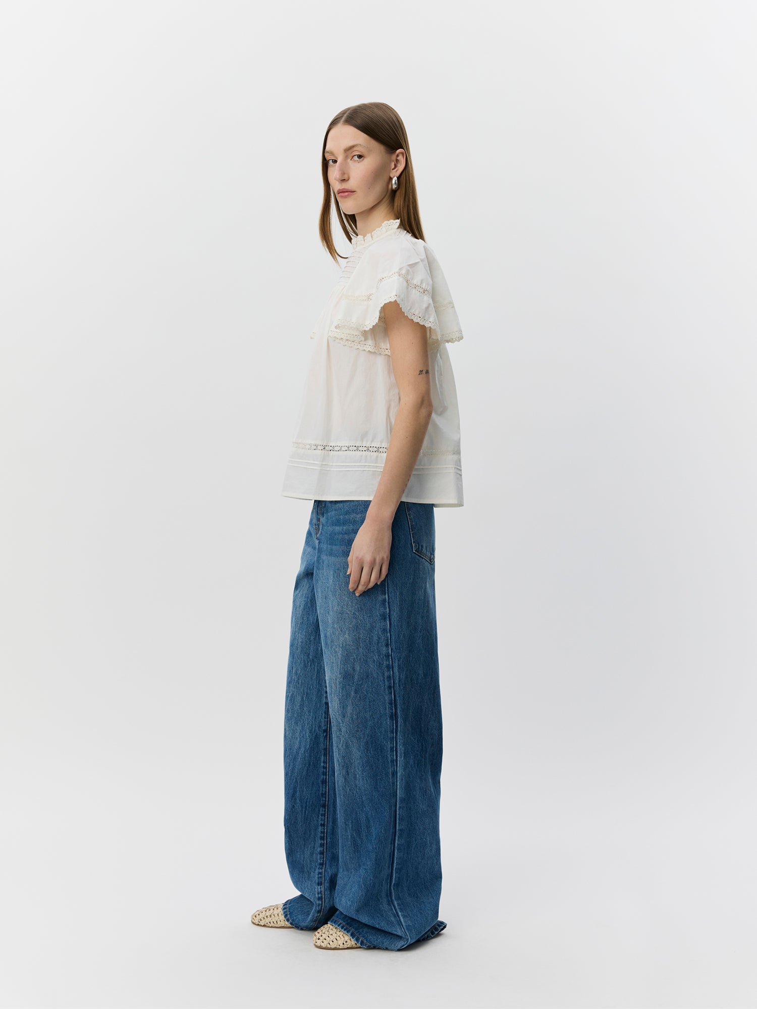 Sofie Schnoor WOMEN LILOUSW LET BOMULDSTOP Top 0141 White Alyssum
