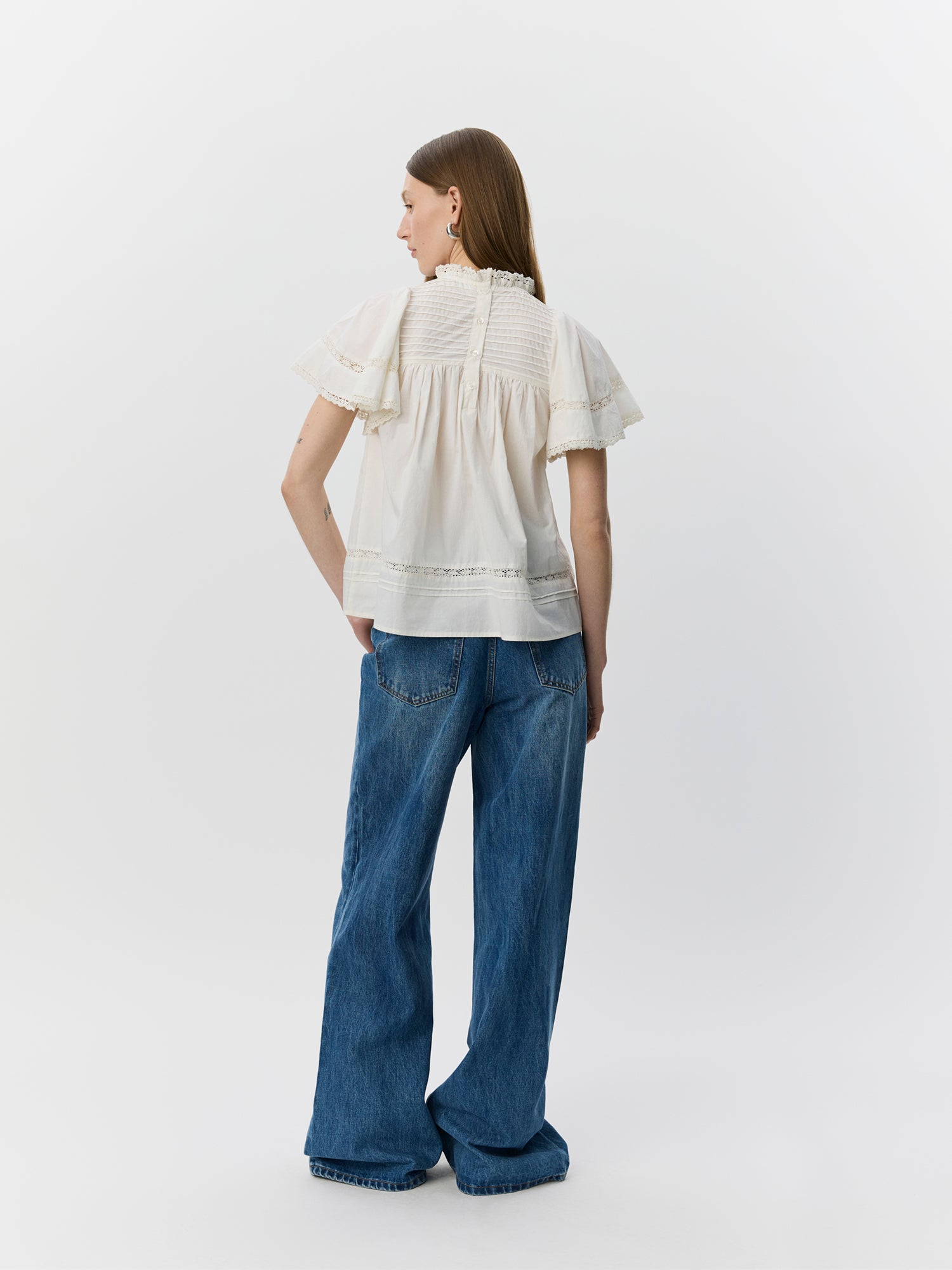 Sofie Schnoor WOMEN LILOUSW LET BOMULDSTOP Top 0141 White Alyssum