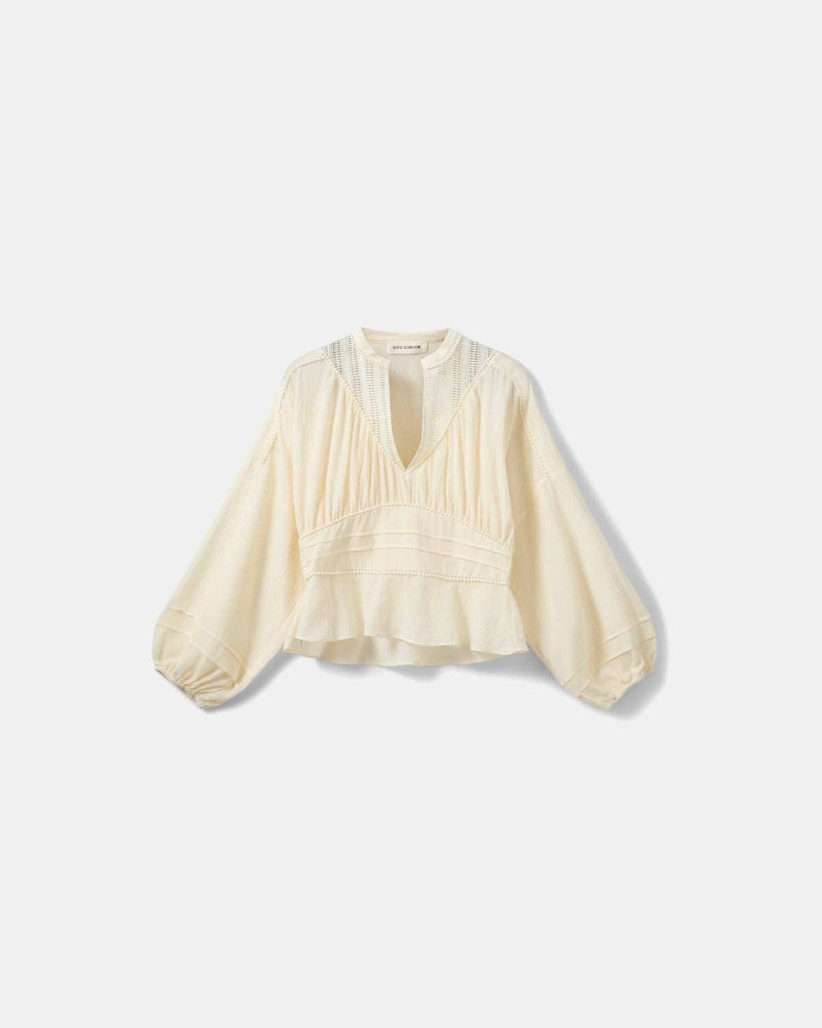 Sofie Schnoor WOMEN LOUSW BLONDE-DETALJE BLUSE Bluse 0159 Cream White
