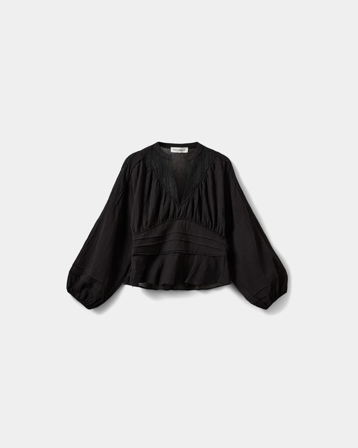 Sofie Schnoor WOMEN LOUSW BLONDE-DETALJE BLUSE Bluse 1000 Black