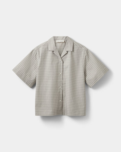 Sofie Schnoor WOMEN MAVISSW KORTÆRMET SKJORTE Skjorte 8040 Grey check