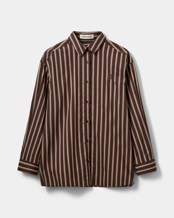 Sofie Schnoor WOMEN MERCYSW OVERSIZED SKJORTE Skjorte 7113 Brown Striped