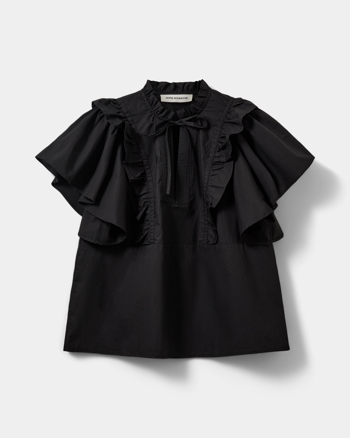 Sofie Schnoor WOMEN MERLINDASW FRILL TOP Top 1000 Black