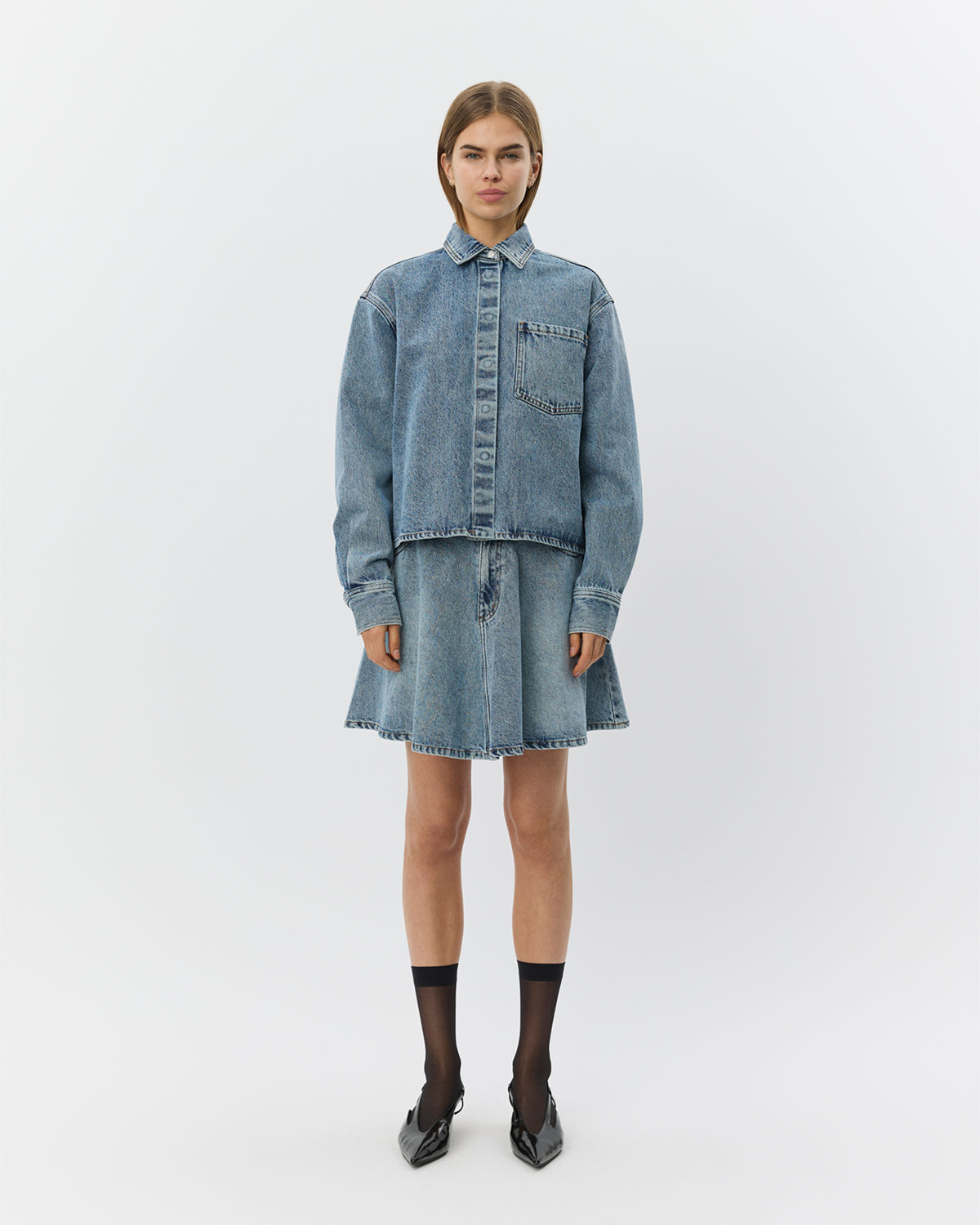 Sofie Schnoor WOMEN NASHSW DENIM BOXY SKJORTE JAKKE Jakke 5036 Blue