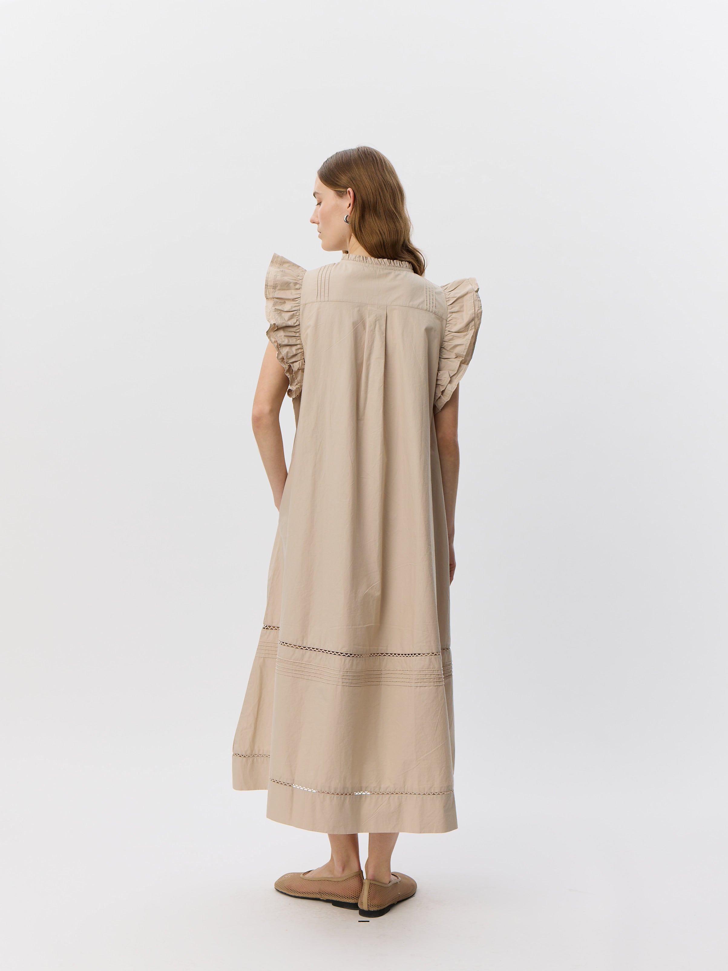 Sofie Schnoor WOMEN OTANIASW FRILL BOMULDSKJOLE Kjole 8058 Feather Gray