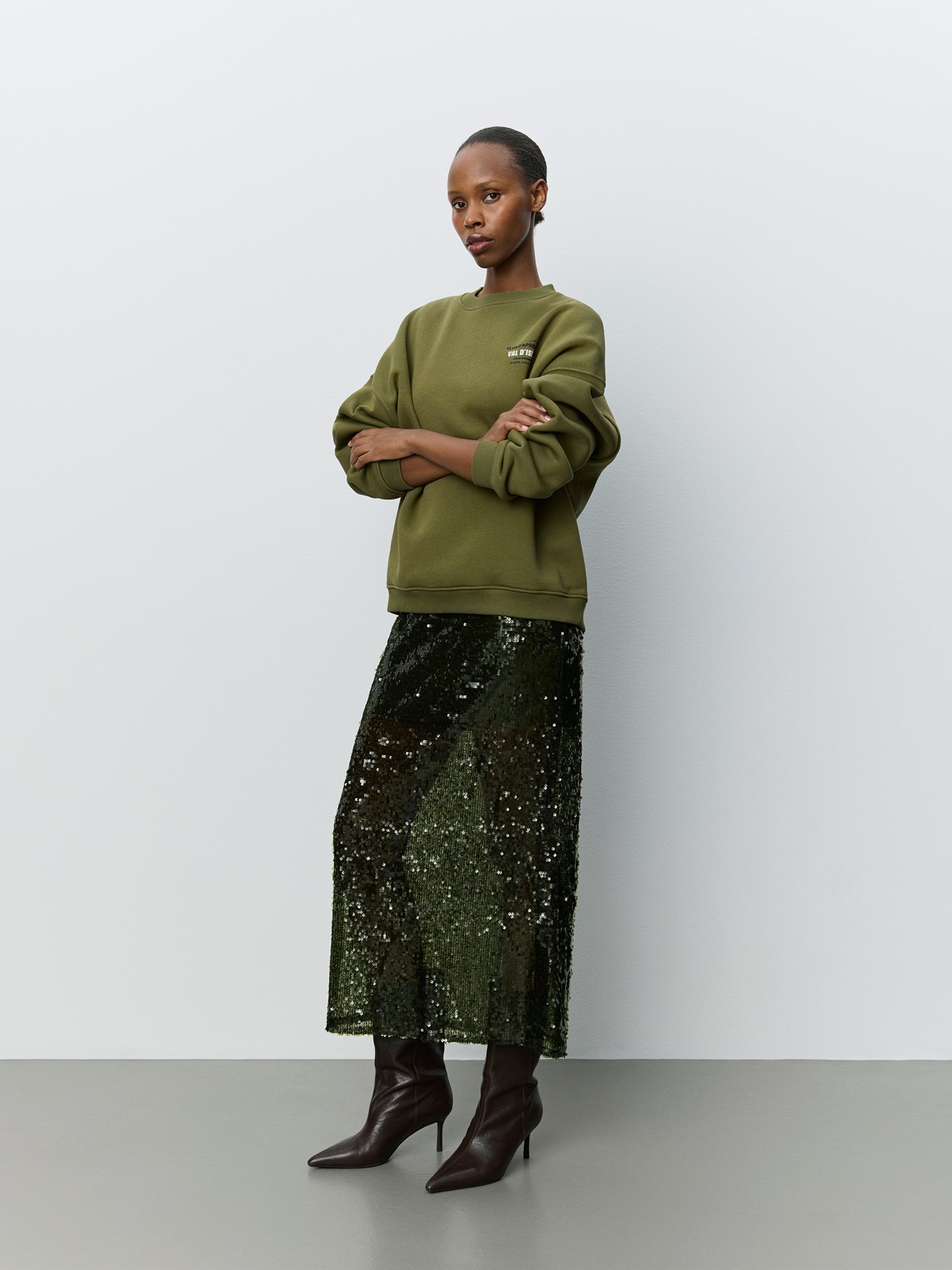 Sofie Schnoor WOMEN PAROSSW OVERSIZE SWEATSHIRT Sweatshirt 3030 Olive green