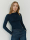 PELUASY T-SHIRT LANGÆRMET - Dark Navy