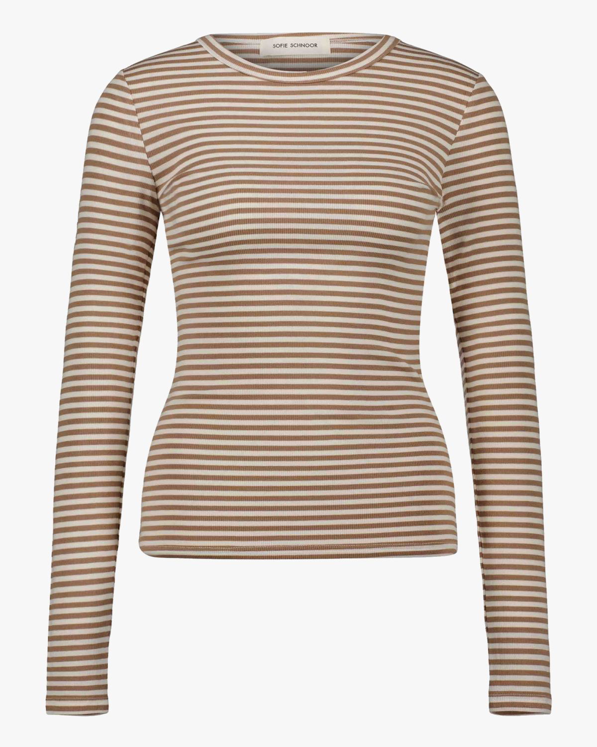 Sofie Schnoor WOMEN PETRICIASW STRIBE T-SHIRT LANGÆRMET T-shirt lang ærmet 7120 Beige Striped