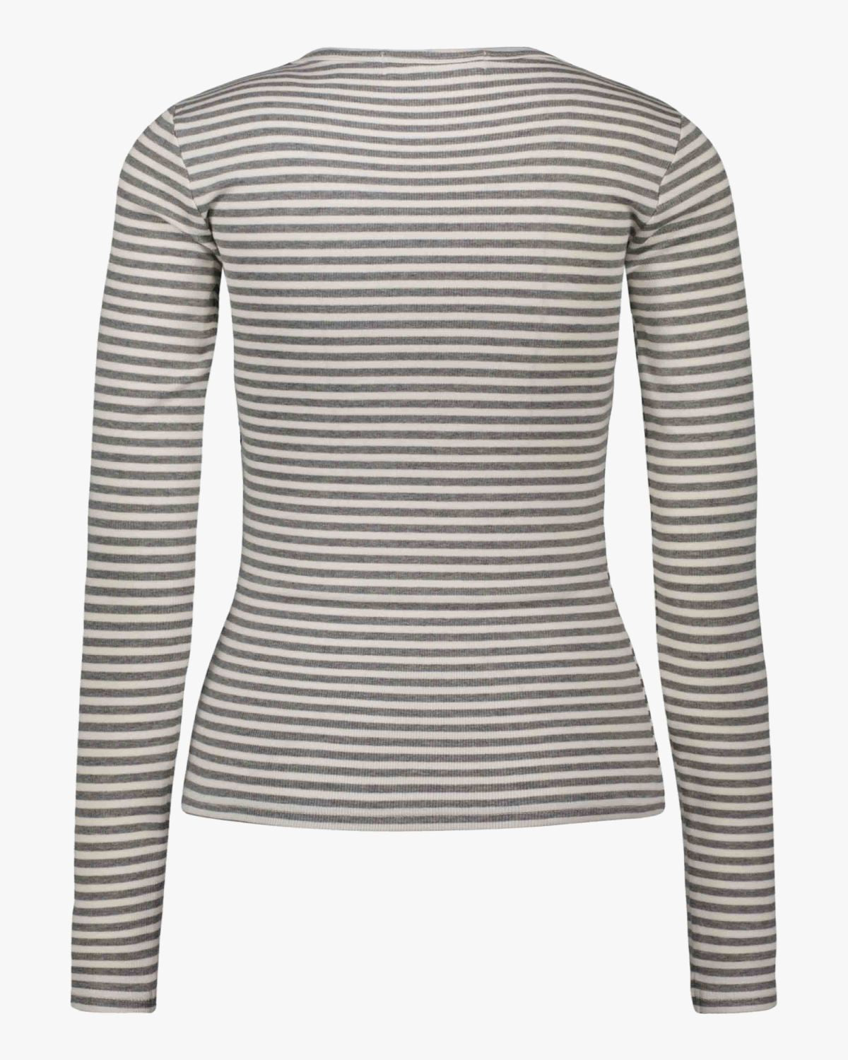 Sofie Schnoor WOMEN PETRICIASW STRIBE T-SHIRT LANGÆRMET T-shirt lang ærmet 8048 Grey Striped