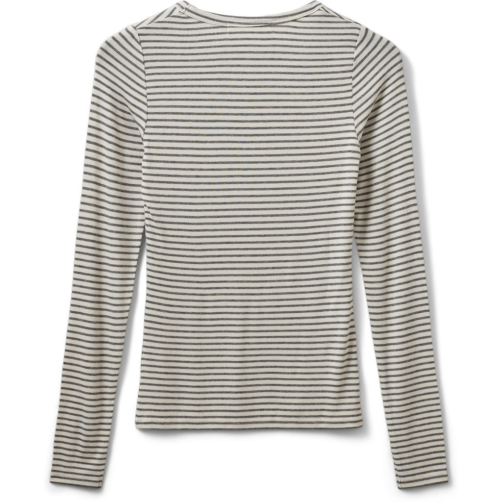 Sofie Schnoor WOMEN PETRICIASW STRIBE T-SHIRT LANGÆRMET T-shirt lang ærmet 8048 Grey Striped