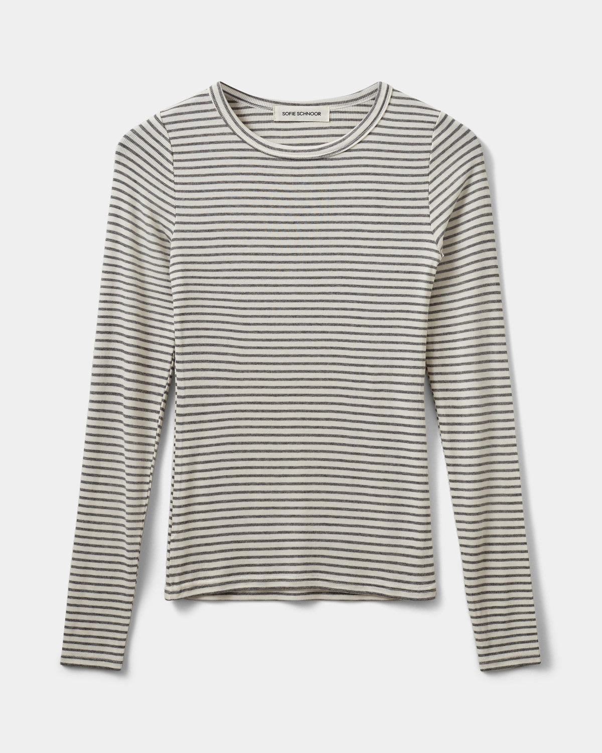 Sofie Schnoor WOMEN PETRICIASW STRIBE T-SHIRT LANGÆRMET T-shirt lang ærmet 8048 Grey Striped