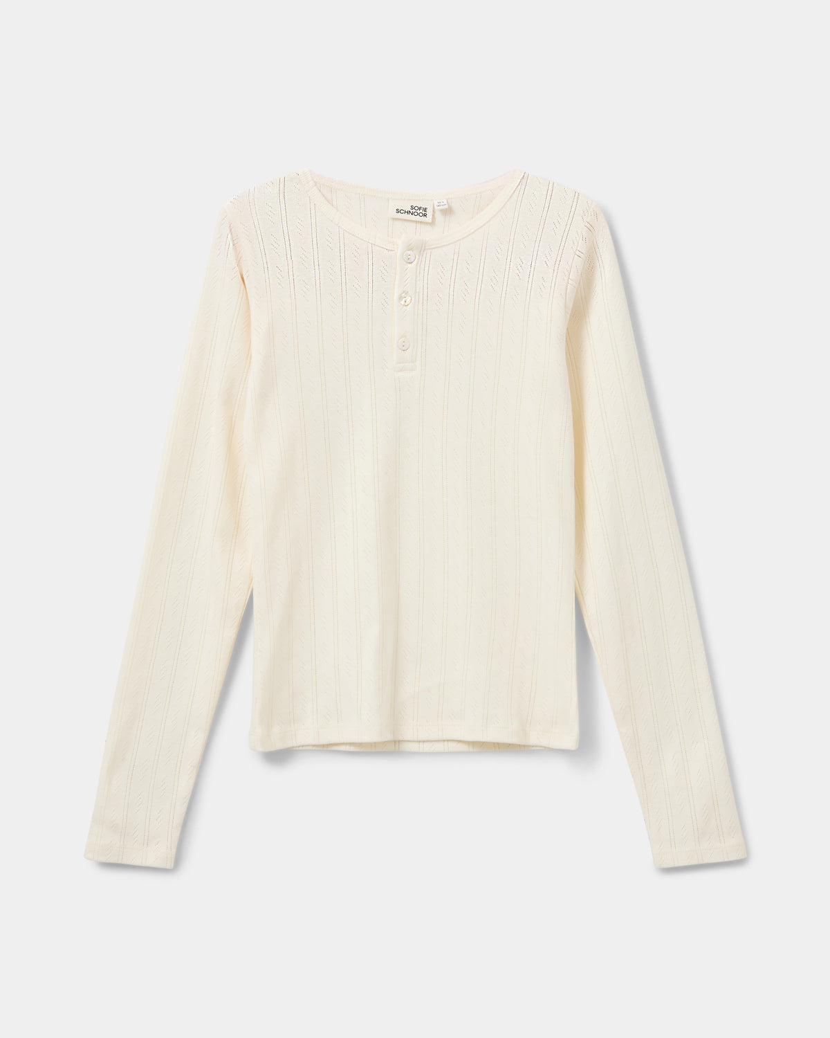Sofie Schnoor YOUNG PETRICIASY POIENTELLE T-SHIRT LANGÆRMET T-shirt lang ærmet 0109 Off White