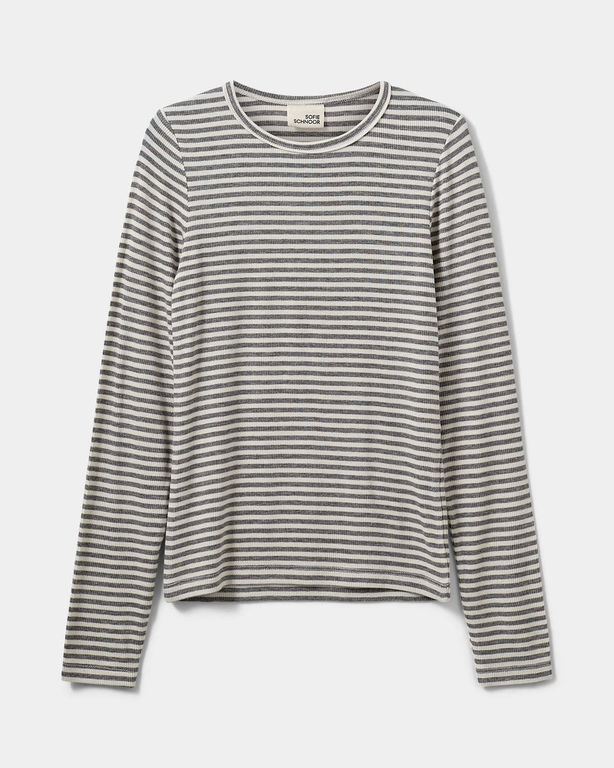 Sofie Schnoor YOUNG PETRICIASY T-SHIRT LANGÆRMET T-shirt lang ærmet 8048 Grey Striped