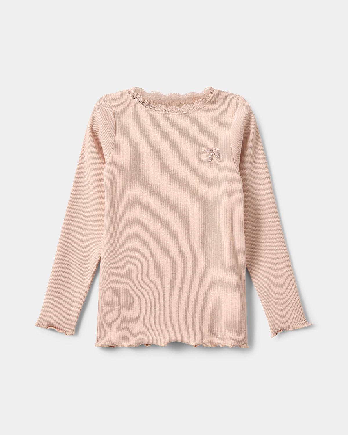 Sofie Schnoor KIDS RAMITASK T-SHIRT LANGÆRMET T-shirt lang ærmet 4135 Leaf Light rose