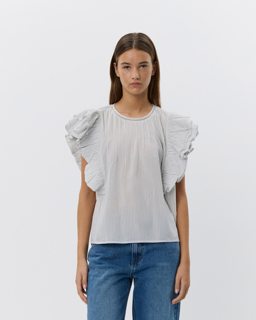 Sofie Schnoor WOMEN SAMARASW TOP Top 0144 Off White - Navy