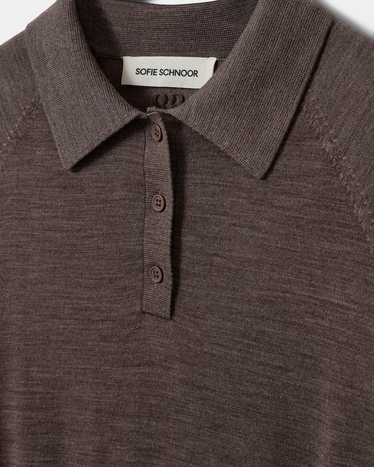 Sofie Schnoor WOMEN SELENESW KNIT POLO Strik 7071 Brown melange