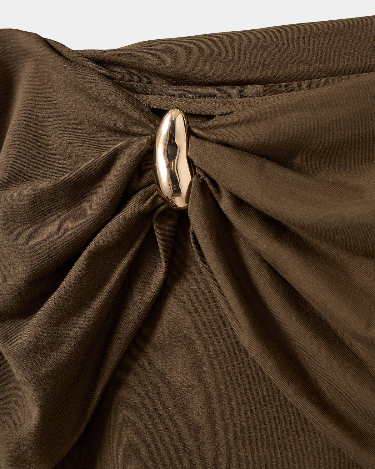 Sofie Schnoor WOMEN SINKASW OFF SHOULDER JERSEY TOP Top 3097 Olive Brown