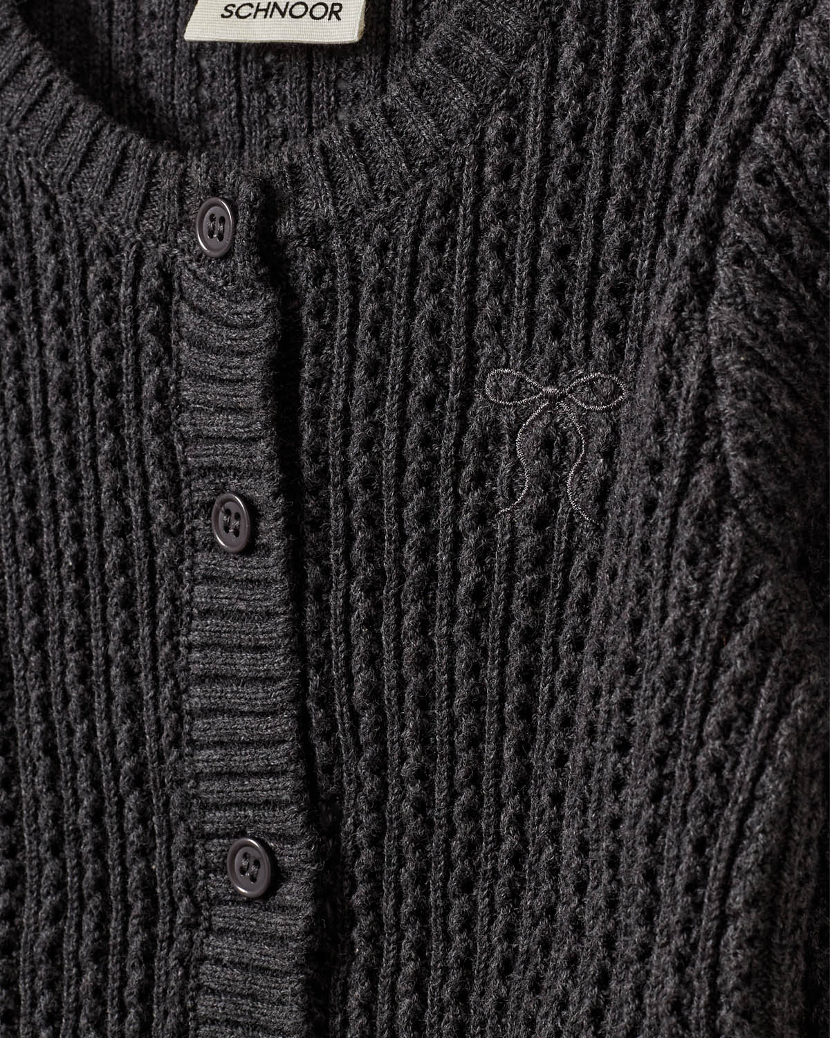 Sofie Schnoor KIDS SKYLARKB CARDIGAN Cardigan 8011 Dark grey melange
