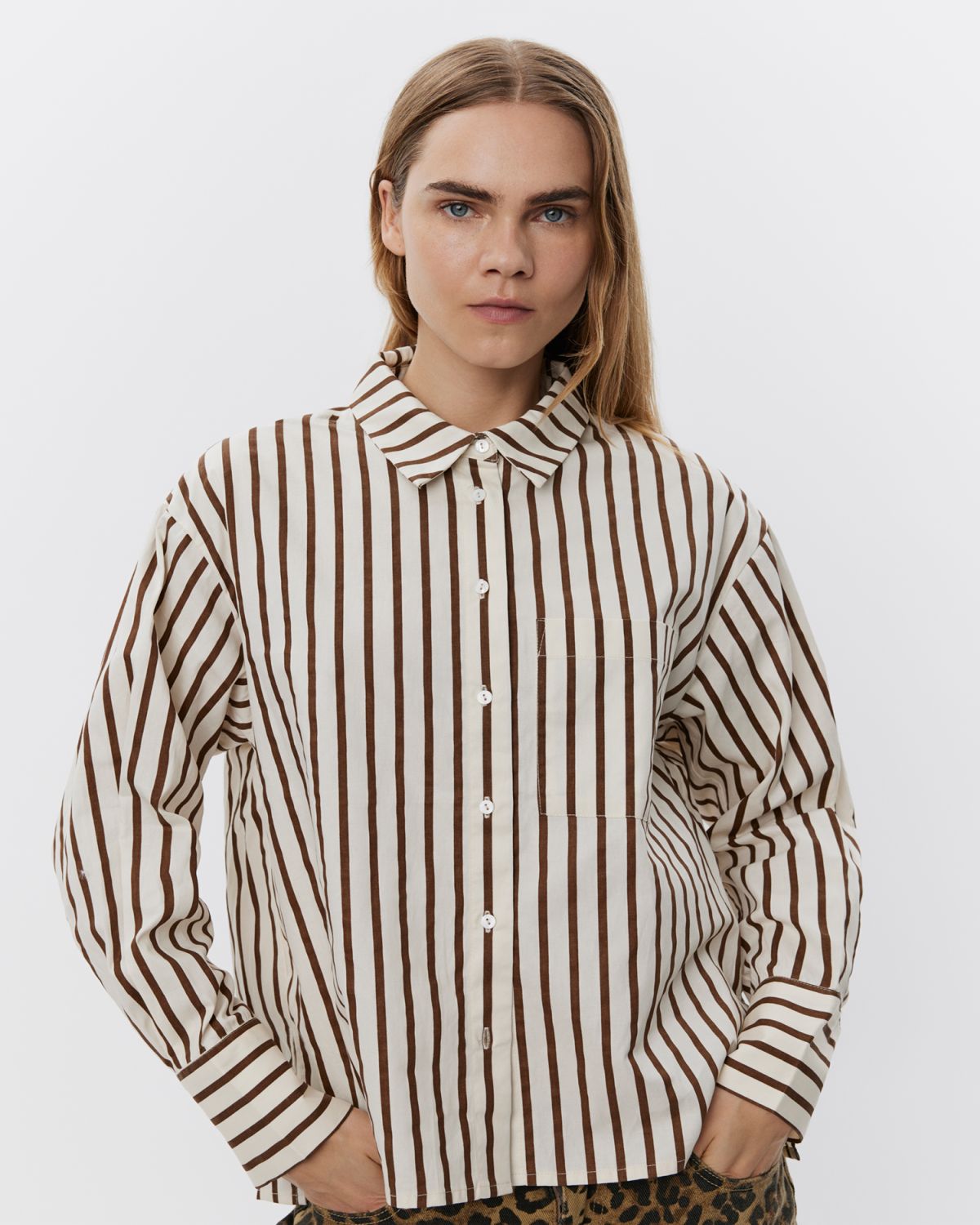 Sofie Schnoor WOMEN SOIASW SKJORTE Skjorte 7113 Brown Striped