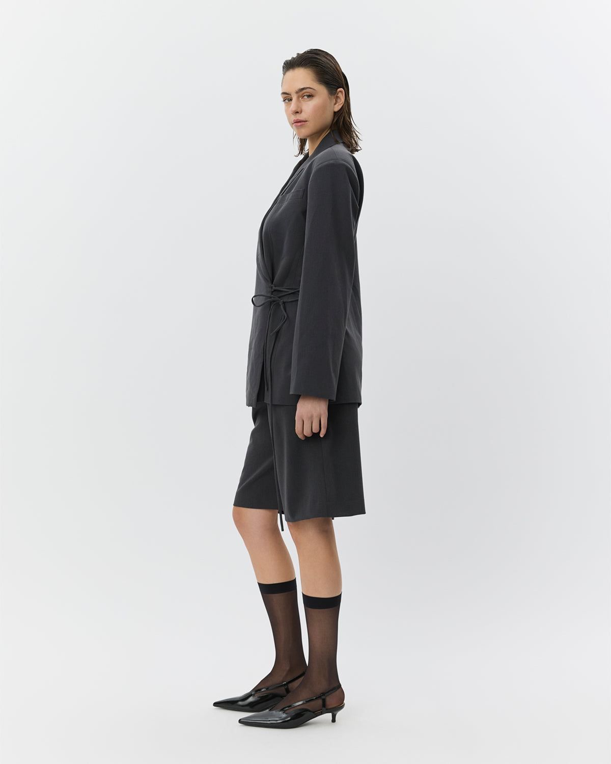 Sofie Schnoor WOMEN SUSSIESW BLAZER MED BINDEBÅND Blazer 8008 Dark grey