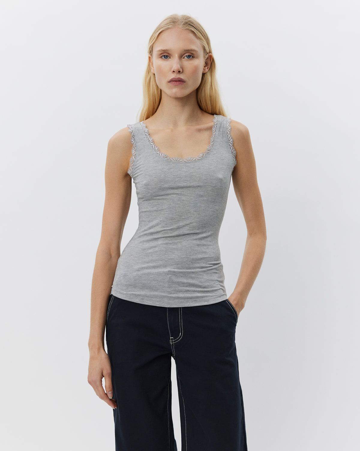 Sofie Schnoor WOMEN ULRIKKESW TOP Top 8000 Grey mel