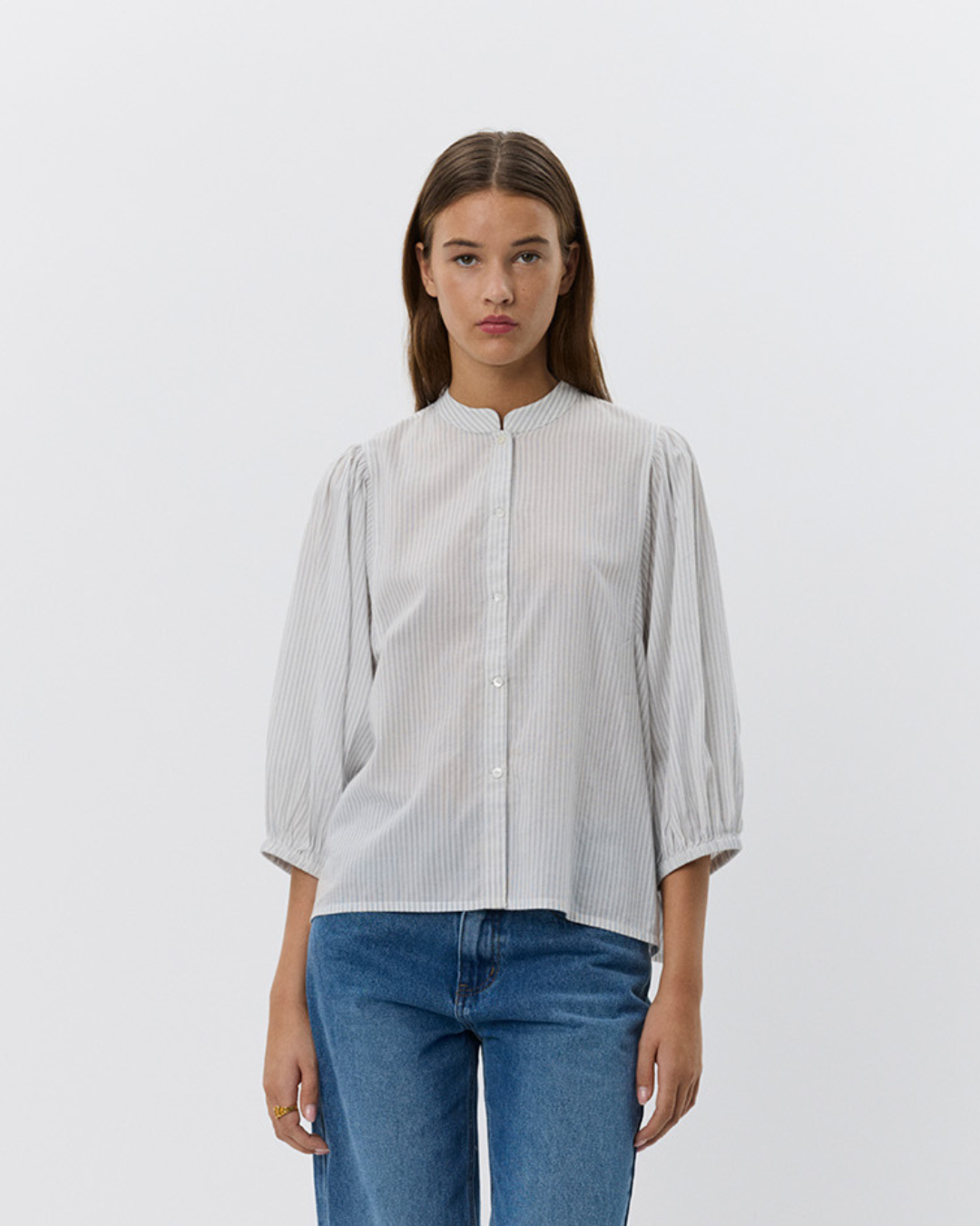 Sofie Schnoor WOMEN VILJASW SKJORTE Skjorte 0144 Off White - Navy