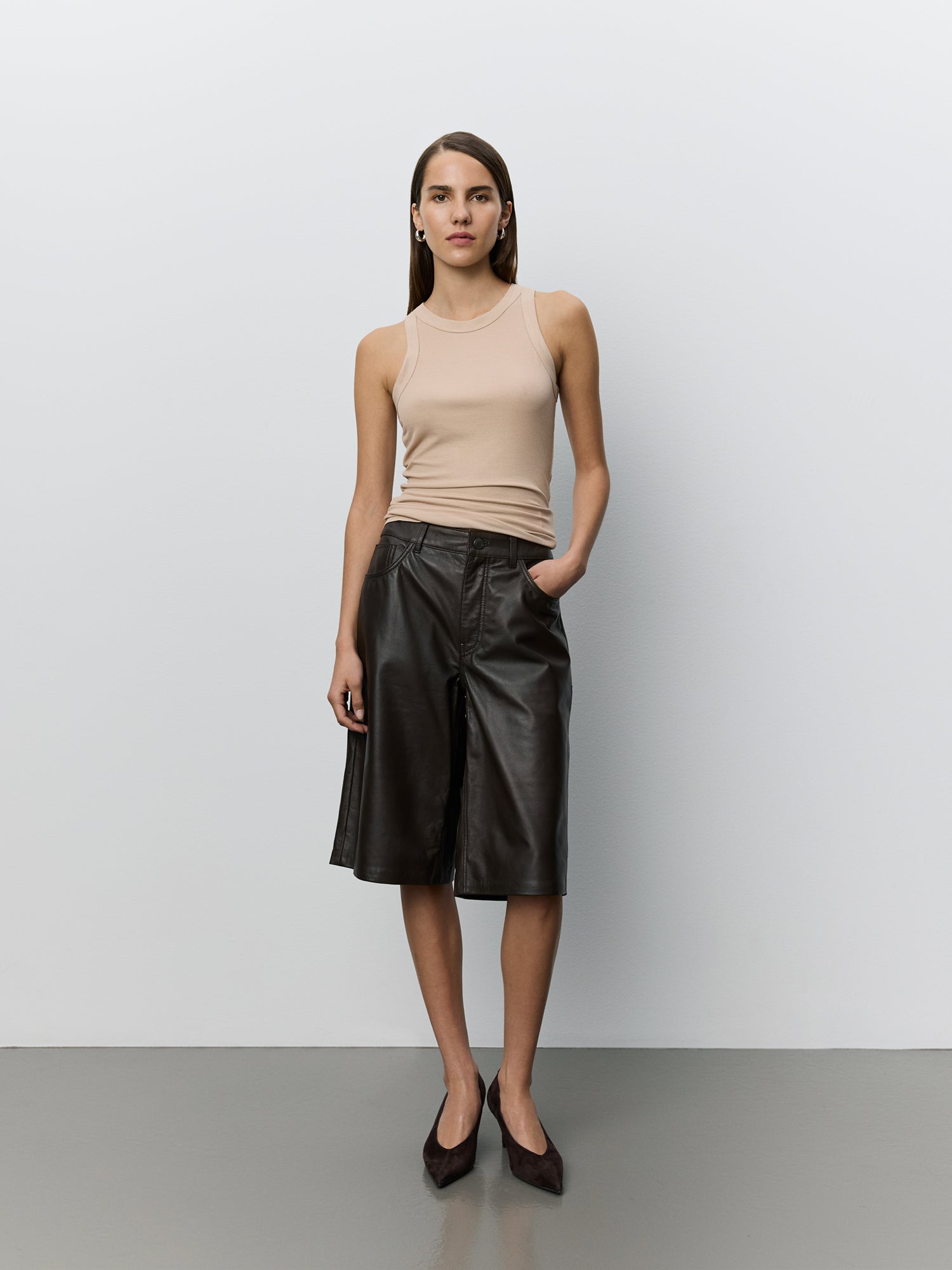 Sofie Schnoor WOMEN VOKESW LÆDER SHORTS Shorts 7025 Dark brown