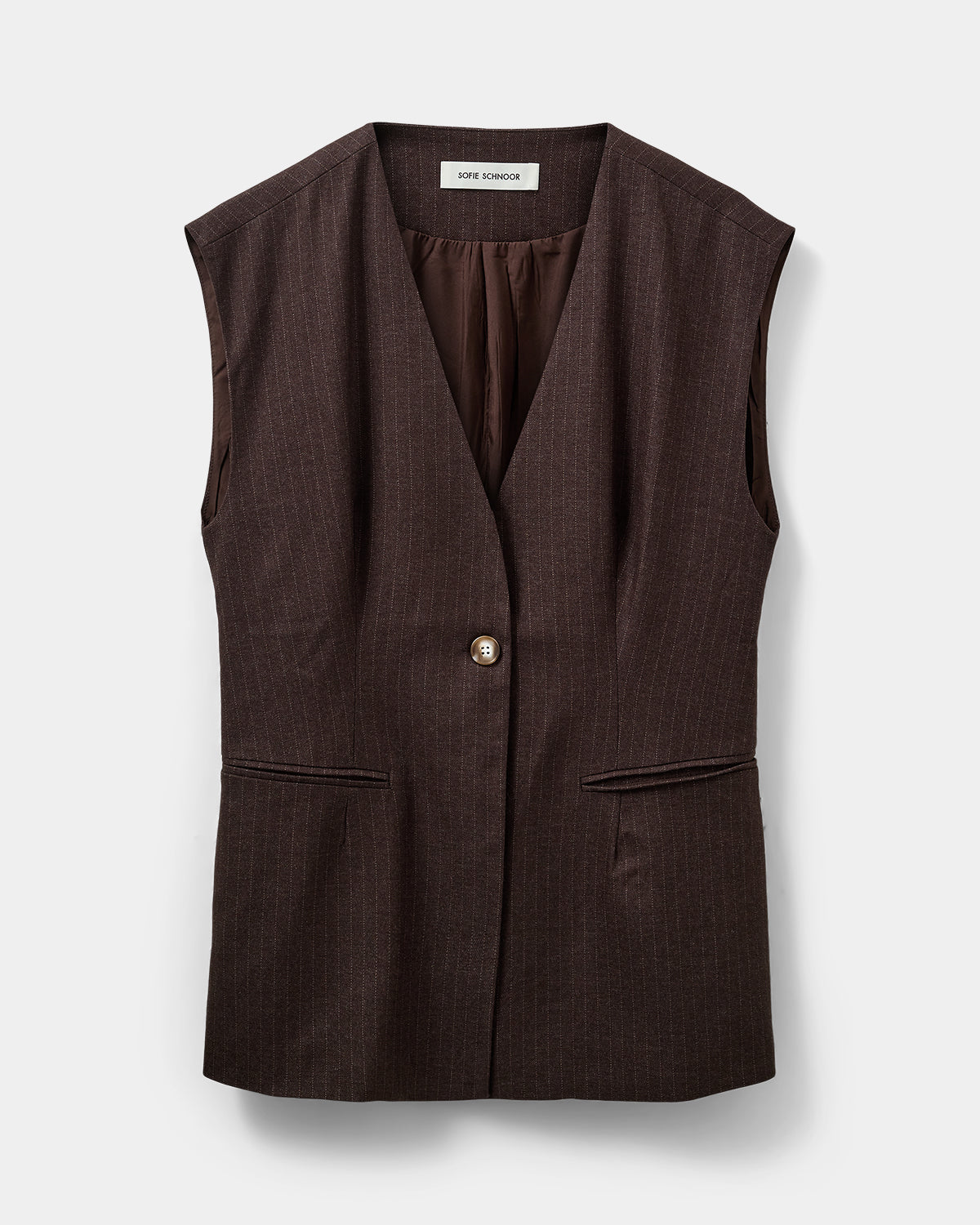 Sofie Schnoor WOMEN WALLISSW VEST Vest 7113 Brown Striped