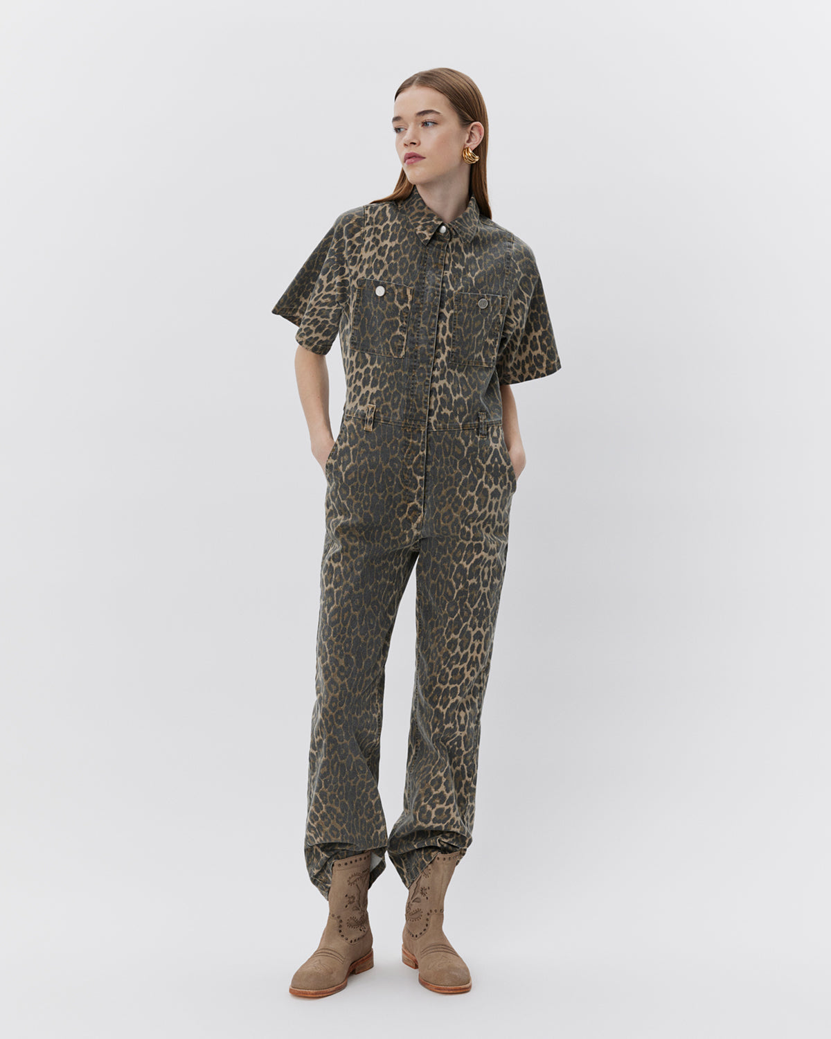 Sofie Schnoor WOMEN WILMASW BUKSEDRAGT Jumpsuit 9086 Light brown leopard