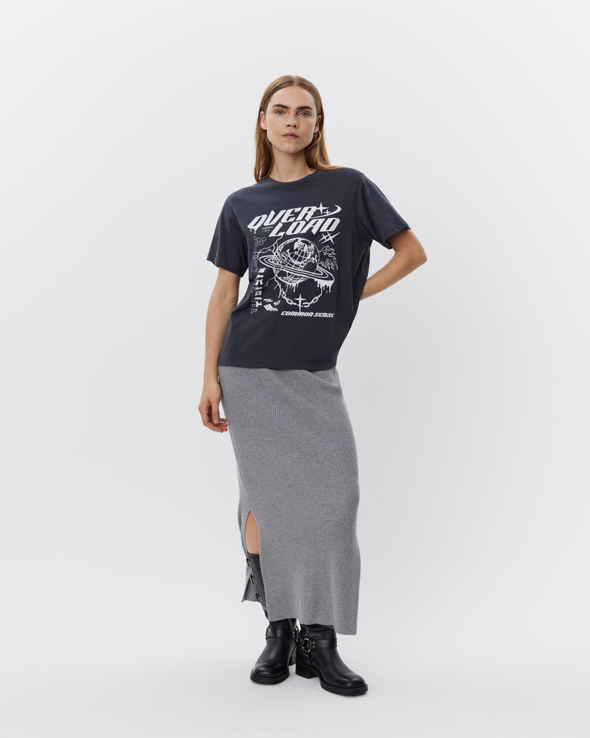 Sofie Schnoor WOMEN ZENASW T-SHIRT T-shirt 8038 Dark grey