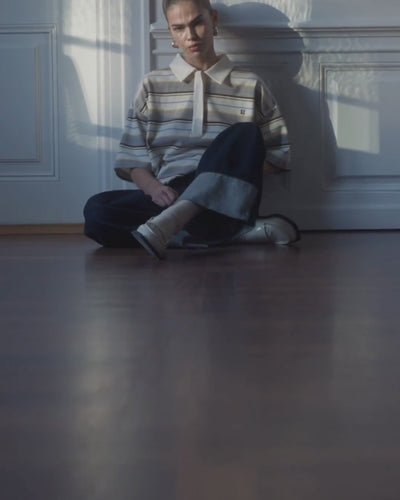 Sofie Schnoor WOMEN PILSW OVERSIZE STRIBET POLO T-SHIRT T-shirt 0140 Off White Striped